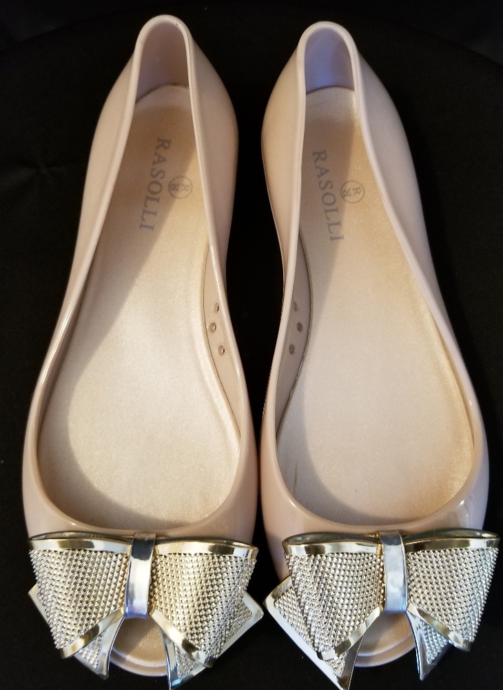 Rasolli Peep-toe Ballet Flats